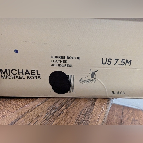 Michael Kors Dupree Leather Ankle boots Chunky black & brown Size 7 1/2 - Picture 11 of 16